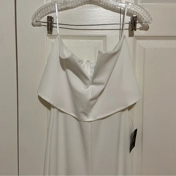 Lulus NWT Power of Love White Strapless Wide Leg Jumpsuit Small - Picture 6 of 12